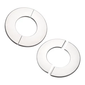 2pcs Wall Split Flange Stainless Steel Round Escutcheon Plate 60mm Dia Pipe - Picture 1 of 8