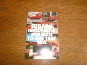 Ende 70er Jahre Subaru Verkaufsprospekt - Vintage - Bild 1 von 4
