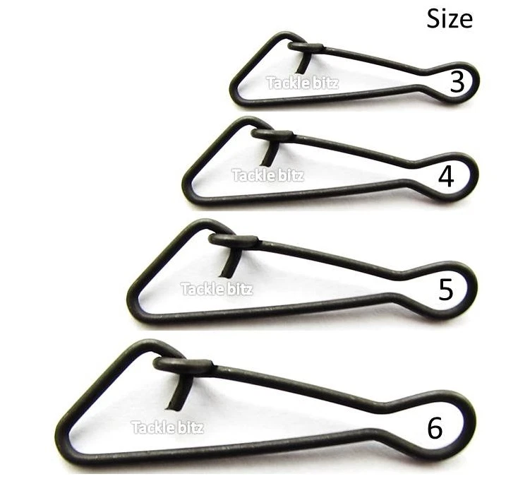 TJR TACKLE Angeltackle SNAP LINKS für Ausleger schwenkbar Reißverschluss Schieberegler Leinenclips Seebohrgeräte
