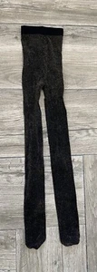 1 Pair of Lily & Dan Black 75% Nylon 13% Metallized Fiber Girls Tights Large - Picture 1 of 4