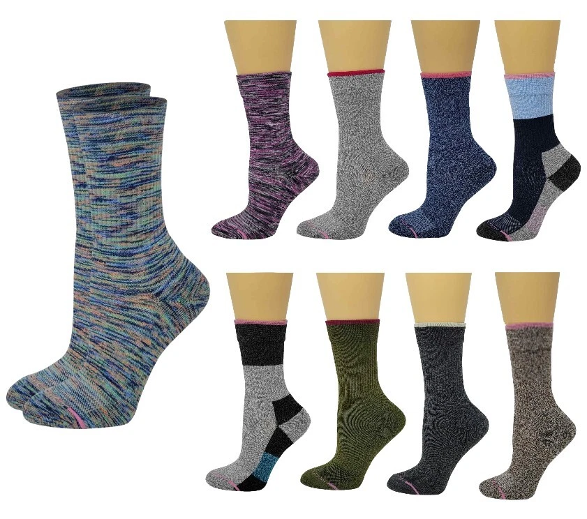 Calcetines de compresión Crew exterior medio cojín ideales para senderismo, esquí, viaje 1 par Foto 1 de 1