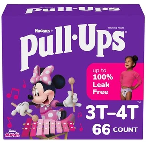 Pull-Ups Girls' Potty Training Pants, Size 3T-4T Training Underwear (32-40 lbs), - Picture 1 of 9