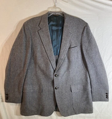 John Weitz Wool Jacket Blazer READ DESC for SIZE Gray Palm Beach Elder Beerman - Image 1 of 4