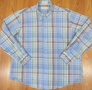 VTG CHAPS RALPH LAUREN SHIRT COTTON MADRAS PLAID X-LARGE, XL - Imagen 1 de 3