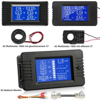 LCD-Panel AC/DC Digital Power Watt Meter Monitor Spannung Voltmeter Amperemeter - Bild 1 von 4