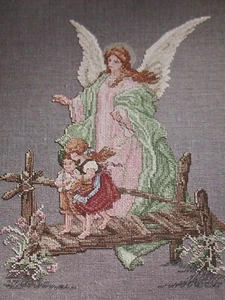 GUARDIAN ANGEL Counted Cross Stitch Kit 2091 Leisure Arts 10" x 13"  - Picture 1 of 5