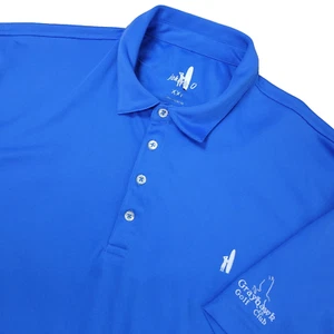 Johnnie O Herren 2XL Einfarbig Blau Performance Stretch Golf Polo Kurzarm - Bild 1 von 7