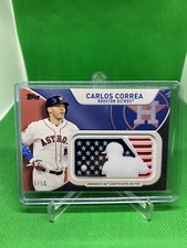 Carlos Correa 2017 Independence Day Silhouetted Batter Logo Patch Card #15/50