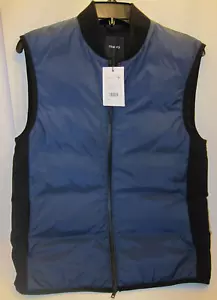 THEORY Men's Duvet Down Insulated Full Zip Vest Poly Shell Sz S NEW - Picture 1 of 14