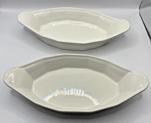 2 Pfaltzgraff Heritage White Au Gratin Dishes 9 5/8" 16 oz - Picture 1 of 12