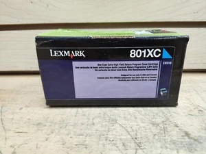 GENUINE LEXMARK 801XC Cyan (CX510) TONER- SEALED, NEW! - Picture 1 of 6