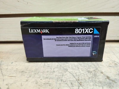 GENUINE LEXMARK 801XC Cyan (CX510) TONER- SEALED, NEW! - Image 1 of 4