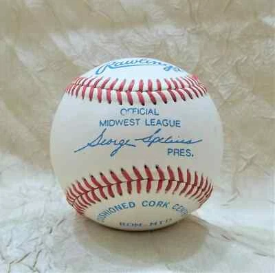 Oficial Liga del Medio Oeste de béisbol de colección principios de la década de 2000 George Spelius Presidente Foto 1 de 4