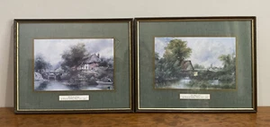 Frederick Watts 1800-1862 Framed Prints - The Windmill - The Rustic Bridge - Picture 1 of 9