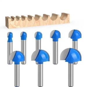 "Juego de brocas de enrutador caja de vástago de 6 mm nariz redonda cortador de cala 1/4""~1" - Imagen 1 de 20