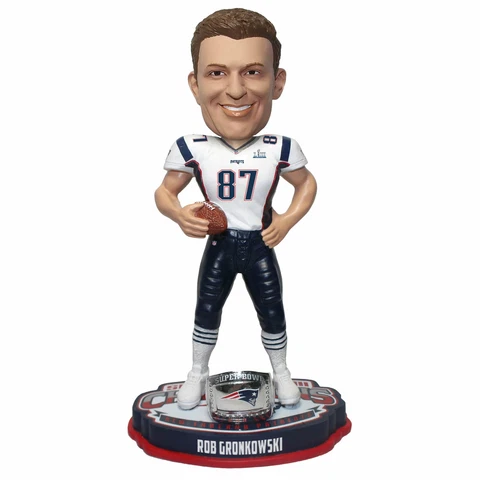 Rob Gronkowski New England Patriots Super Bowl LIII Champions Bobblehead NFL Cover