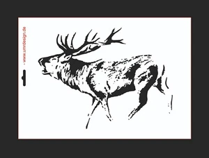 Wandschablone Maler T-shirt Schablone W-143 Hirsch ~ UMR Design - Picture 1 of 1