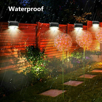 Outdoor Solar 4 LED Deck Lights Path Garden Patio Pathway Stairs Step Fence Lamp - Image 1 of 4