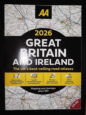 AA ROAD ATLAS BRITAIN 2026 MAP - FREE TRACKED DELIVERY - BRAND NEW EDITION - Image 1 of 4