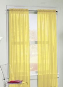 2Pc Sheer Voile Window Panel curtains DRAPE 84 or 1Pc SCARF MANY COLOR