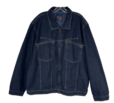 Chaqueta Denim Marithe Francois Girbaud PARA HOMBRES 2XL Azul SELVEDGE Algodón Cremallera Completa Foto 1 de 4