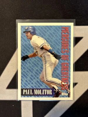 1994 Topps Measure of Greatness Paul Molitor Toronto Blue Jays #609 - Image 1 of 2