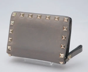 Valentino Garavani Rock Studs Wallet Purse Leather Authentic - Picture 1 of 24