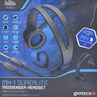 Gioteck MH-1 Universal Gaming Headset Kopfhörer PC Playstation Xbox Mac blau - Bild 1 von 4