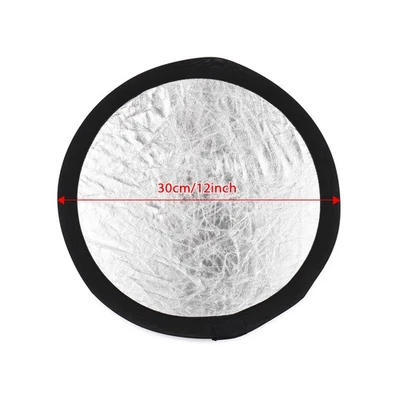 30cm Photography Round Reflector Collapsible Portable For Studio Photography - Image 1 of 4