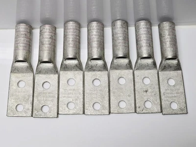 Burndy YAZ382NTCFX Compression Lugs 500 MCM Pink Die L99 2-Hole CU BOX OF 7 NEW - Image 1 of 4