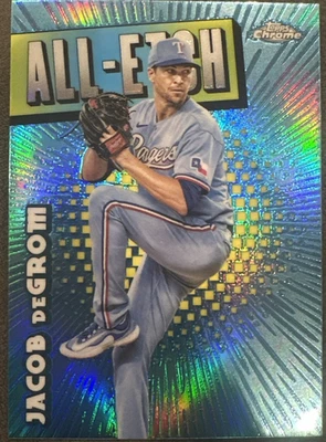 2025 Topps Chrome All-Etch #CAE-5 Jacob DeGrom Texas Rangers - Image 1 of 2