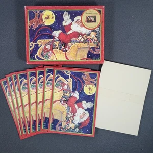 Lang Photo Insert Christmas Cards 5"x7" Easel Frame 8 Count 15 Envelopes Santa - Picture 1 of 7