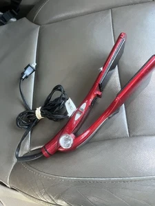 Conair Flat Iron Hair Straightener Red Instant Heat - Picture 1 of 4
