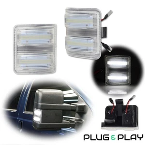 Luces de señalización LED de espejo lateral completas blancas transparentes para Ford F250/350/450/550 2008-16 - Imagen 1 de 10