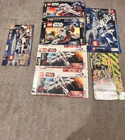 Vintage LEGO Box Lot Star Wars Space Police Power Miners Empty Boxes 8088 8097