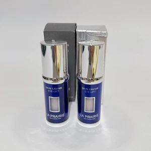 2 X La Prairie Skin Caviar Eye Lift Lift Regard SERUM Deluxe Size 0.1 oz / 3ml - Picture 1 of 1