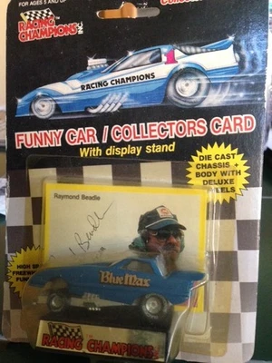 RAYMOND BEADLE "BLUE MAX" 1/64 NHRA F/C RACING CHAMPIONS DIECAST IN YELLOWED PKG - Image 1 of 2
