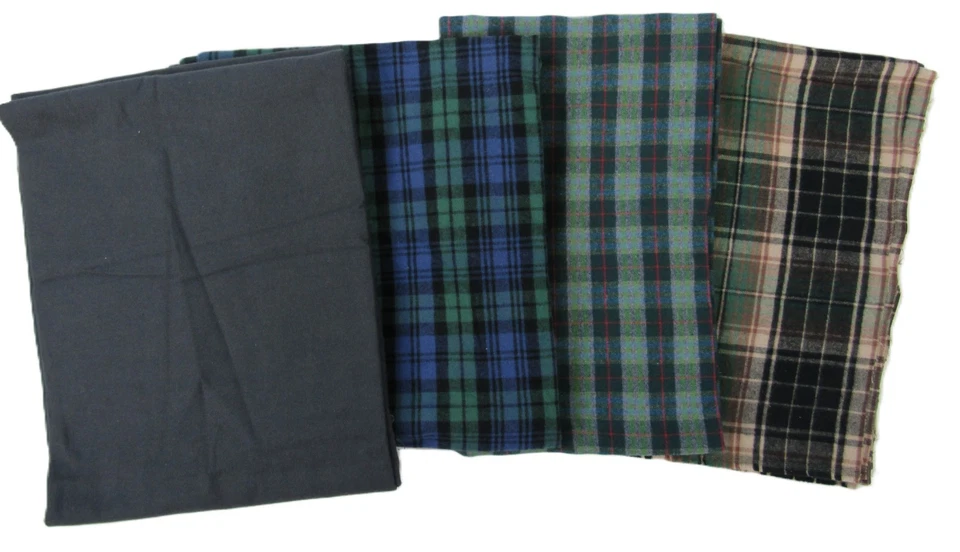 Flannel Material 4 Patterns - all 60" wide x appx 24" length - 10 lbs ~ 10 yards - Image 1 of 3