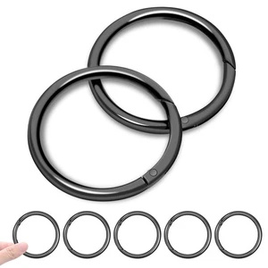 10Pack 2" Large Round Carabiner Clips, Metal Spring O Rings for Organizer Key... - Picture 1 of 6