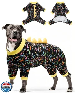 CuteBone Dinosaur Costume Dog Pajamas, Stretchy Spandex Crystal Velvet Sleepw - Picture 1 of 5