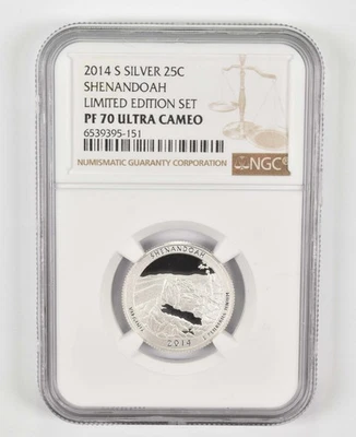 2014-S PF70 Shenandoah Silver Quarter US Mint Limited Edition Set NGC *4755 - Image 1 of 4