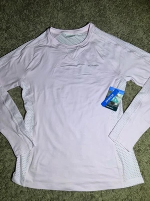 Camisa para mujer Columbia Maplegate rosa claro manga larga talla mediana precio de venta sugerido por el fabricante 45,00 USD Foto 1 de 4