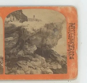 Terrapin Tower from Below Niagara Winter George Curtis Stereoview c1870 - Picture 1 of 2
