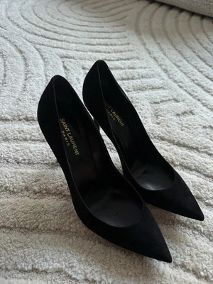 Saint Laurent Women’s Suede Black Pumps Size 9 US / 40.5 EU Made In Italy - Image 1 of 4