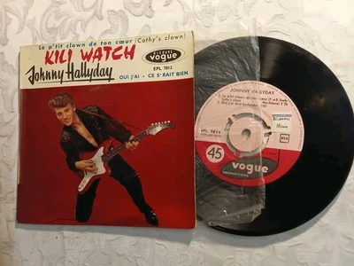 Disque vinyle 45 tours EP original de Johnny Hallyday sur le label Vogue... - Photo 1/3
