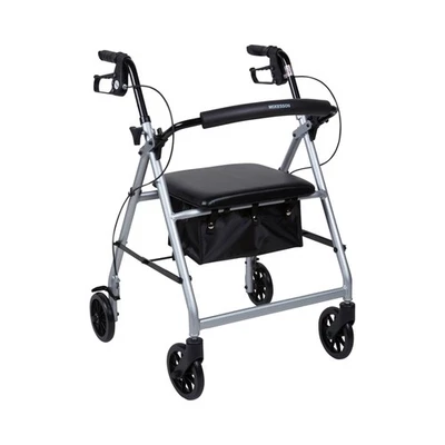 McKesson Upright Rollator Walker Folding 32 to 37” Handle Height 146-R726SL - Image 1 of 4