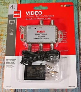 RCA VH240R 4-Way 10dB UHF/VHF/FM Video Signal Amplifier - Picture 1 of 6
