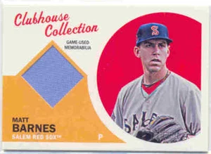 MATT BARNES RED SOX TOPPS HERITAGE MINOR LEAGUE GAME-USED MEMORABILIA CARD - Picture 1 of 1
