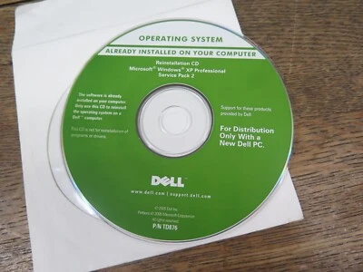 Dell Microsoft Windows XP Professional SP2 Reinstallation CD OEM Media Disc - Image 1 of 4
