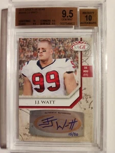 J.J. Watt 2011 Sage Five Star RC Rookie Autograph /50 BGS 9.5 10 1of1! Perfect! - Picture 1 of 1
